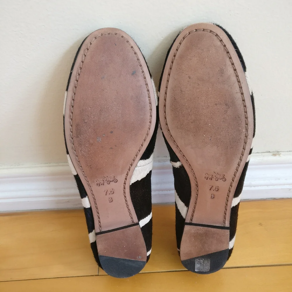 Coach Florabelle Zebra Print Ballet Flats Sz 7.5 - Picture 6 of 11